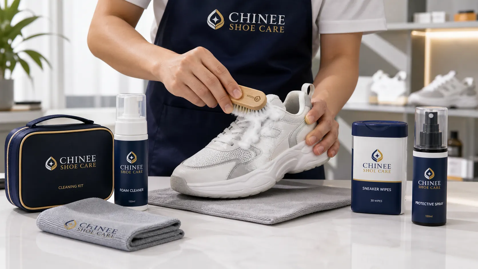 CHINEE branded sneaker cleaning application