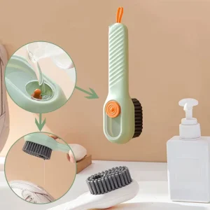 1/2pcs Shoes Brush Automatic Liquid Discharge Multifunction Press Out Shoes Cleaner Soft Bristles Clothes Brushes Cleaning Tool