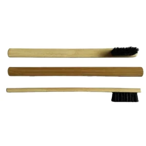 100% Biodegradable Pig Hair Organic Bamboo Shoe Brush with Long Handle Personalized Label