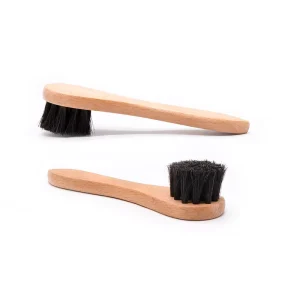 100% Horse Hair Shoe Brush with Long Wood Handle Applicable Brush Dauber Brush for Shoes Cleaning