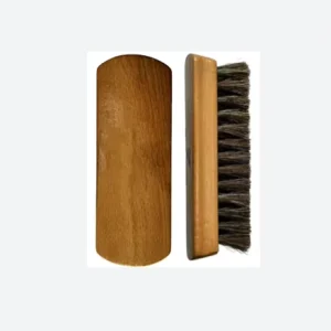 100% Horsehair Beech Wood Shoe Brush Shoe Polish Brushes Care Clean