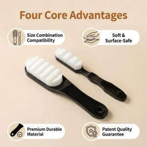 100 Micron Ultra fine Filament Shoe Brush Soft Texture High Efficiency Multi purpose All Round Cleaning