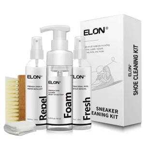 100% Natural Environmental Materials 150+120+120ml Waterproof Spray Alcohol-Free Multi-Purpose Shoes Cleaner Foam Kit