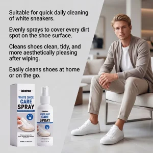 100ml White Shoes Cleaning and Care Spray Gently Remove Stains and Yellow Stains with a Portable Spray Design White Shoe Cleaner