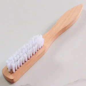 15.5cm Lotus Wood PP Edge Brush Suede Shoe Cleaner Polish Care Combo Shoe Maintenance Essential Kit