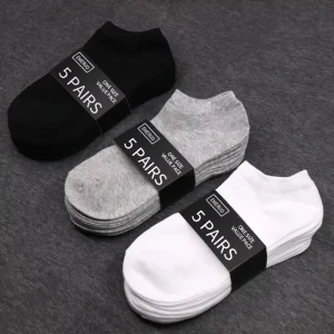 1pair/5pairs/10pairs Men’s Thin Casual No Show Essentials Socks Deodorant Boat Socks Manufacturer Direct Price