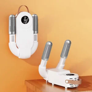 2 Arms Portable Shoe Dryer Hanger Foldable Multifunctional Shoe Dryer Intelligent Timer Shoe Dryer and Deodorizer