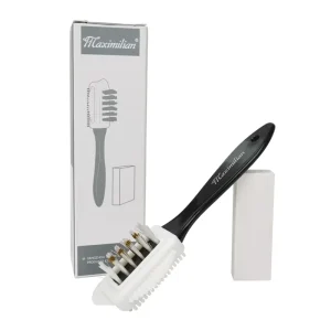 2 Pcs Suede & Nubuck Cleaning Brush Kit Copper Wire Plastic Bristles Brush with Shoe Eraser for Cleaning Shoes, Boots