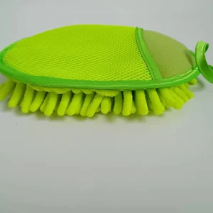 2 in 1 Turtle Shaped Green Microfiber Chenille Noodle Car Cleaning Gloves Scratch free Car Cleaning Gloves