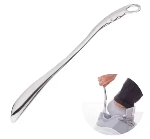 20 Inch Solid Unbreakable Metal Long Handled Shoe Horn Heavy Duty for Seniors Men Women