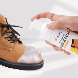200ml Portable Boots Shoe Brush Foam Leather Suede Nubuck Deep Cleaner Set with Remover Stain
