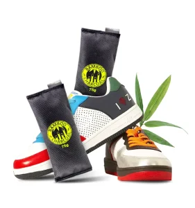 2pc Deodorizer Shoe Sterilizer Compostable Odor Absorber Home Bamboo Charcoal Bag