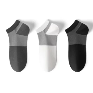 3 Pairs of Cotton 7A Men’s Sports Socks Knitted Antibacterial Deodorant Trendy Color for Spring Summer From Zhuji