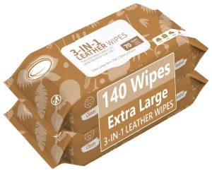 3 in 1 Extra Large 8″ X 10″ Leather Wipes 140 Count Wet Stain Remover Portable Shoe Care Kits Clean Condition Protector Wipes