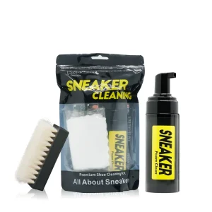 3 in 1 Sneaker Shoe Cleaning Set Foam Cleaner Plastic Brush Cleaning Cloth Shoe Care Cleaning Kit Polish Set