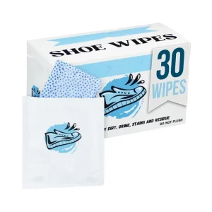 30 Count Disposable Dual Textured Shoe Wipes Individually Packaged Portable Tennis Shoe Cleaner Quick Shoe Care Kits