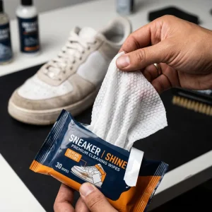 30 Count Fresh Scent Sneaker Wipes Disposable Dual Texture Shoe Cleaner Wipes Stain Remove Protect Condition Footwear Wipes