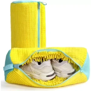 360° Cleaning&Protection Anti Deformation Shoe Wash Bag for Washing Machine with Premium Fluffy Lining