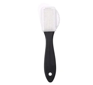4 Sided Suede and Nubuck Leather Shoe Boot Cleaning Brush for Nap and Clean Plastic Handle
