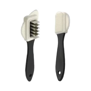 4 Way Leather Cleaning Brush 2pcs Suede and Nubuck Shoe Brushes with Plastic Handle for Shoe Boot Bag Cleaning