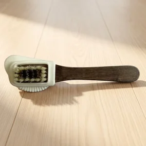 4-Way Wooden Snow Boots Care Cleaning Soft TPR Crepe Brush Suede Nubuck Leather Shoes Restorer
