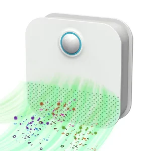 4000mAh Rechargeable Freestanding White Pet Odor Eliminator Smart Ozone Deodorizer with Infrared Sensor Air Purifier