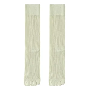5 Toe Cotton Socks Women Summer Thin Mid-calf Sweat-absorbing Deodorizing Ankle-length Plain Seamless Single Needle