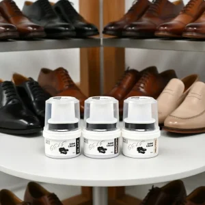 50ml Quick Shine Cream Shoe Polish with Brush Stain Resistant Color Refreshing Box Packaging