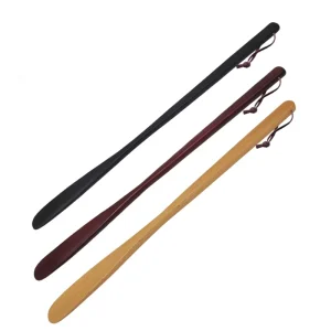 54cm Solid Wood Durable Shoe Horn for Hotel Supplies Lotus Design