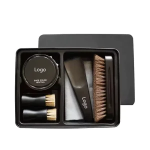 6 Piece Leather Shoe Polish Kit Portable Travel Shine Care Cleaning Set