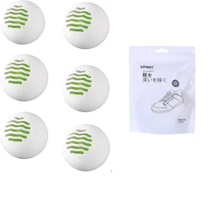 6Pack Multi Purpose Household Deodorizing Balls Air Freshener Odor Absorber Balls for Shoes Closets and Indoor Spaces