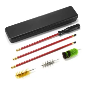 6pcs Plastic Case Pvc Coated Steel Rod 12ga Nylon Brush Cotton Brush Gun Cleaning Kit