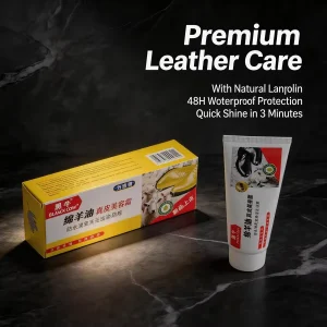 70g Lanolin Leather Balm Scratch Concealing Top Grain Leather Repair Wax for Business Formal Leather Shoe Routine Nursing