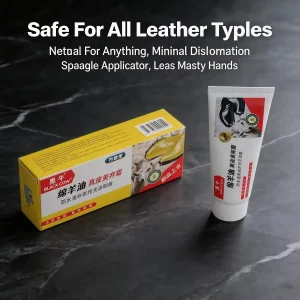 70g Lanolin Leather Balm Water Resistant Genuine Leather Finishing Cream for Heavy Duty Working Leather Boot Surface