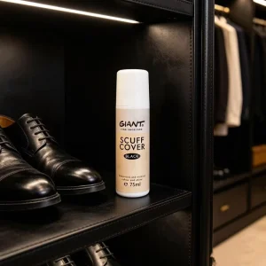 75ml Black Shoe Scuff Cover & Color Restorer Liquid Shoe Polish for Leather Footwear