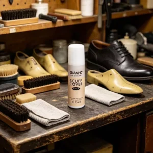 75ml Black Shoe Scuff Cover & Color Restorer Liquid Shoe Polish for Leather Footwear