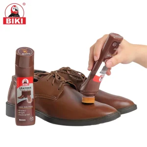 75ml Shoe Polish in Black Brown Neutral Leather Shiner Plastic Bottle Design