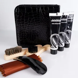 8PC Premium Shoe Care Kit Travel friendly Leather Polish and Shine Brush Set Liquid Pattern for Shoe Polish