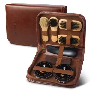 9pcs Shoe Cleaning Kit Custom Shoe Care Kit Portable Men Shoe Polish Set Kit for Travel and Home