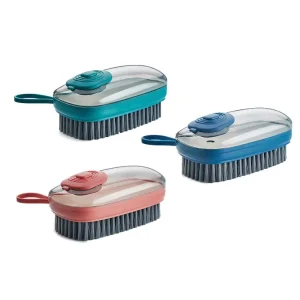 A2886 Soft Bristle Cleaning Brush Dish Scrubber for Sink Pan Pot Dish Scrub Brush With Soap Dispenser Laundry Clothes Shoe Brush