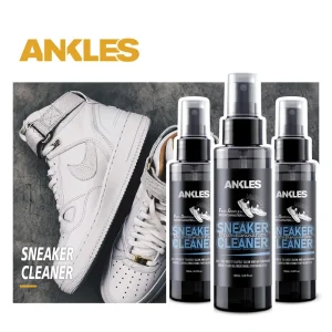 ANKLES Private Label Sneaker Cleaner Bottle Foam Shoe Cleaner Liquid Spray Custom White Shoe Cleaner