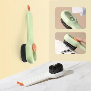 Add Liquid Shoe Brush Multi functional Shoe Brush Press to Dispense Liquid Soft Bristle Laundry Cleaning Brush
