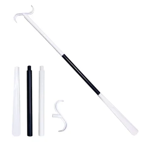 Adjustable Length Large Sock Helper Puller with Foam Handle