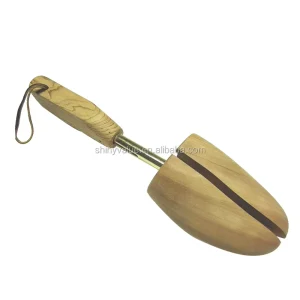 Adjustable Lotus Wood Shoe Tree and Stretcher with Single Tube and Leather String Size 35 48 100% QC Passed