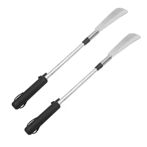 Adjustable Shoe Horns Long Handled Aid Telescopic Spring Shoe Horn Stainless Steel Shoe Lifter for Elderly People HA01443