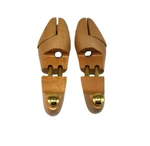 Adjustable Shoe Tree Varnished Beech Wood Two Tubes Shoe Stretcher Leather Shoes Boots Sneakers