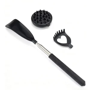 Adjustable Small Shoe Horn Set with Portable Extendable Back Scratcher for Seniors