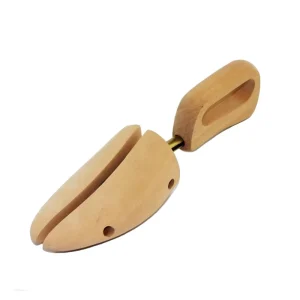 Adjustable Wooden Shoe Tree With Strand Handle in Schima Revolving Kids Shoe Tree Open Toe Shoe ST07A Executive