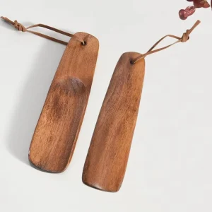 Advanced Solid Wood Shoe Horns 15.5-31cm Handle Shoehorn for Pregnant Women and Elderly for Home and Hotel Use