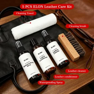 All Purpose Genuine Leather Sofa Care Kit Furniture Leather Cleaner Conditioner Set for Couch Car Seat Care Alcohol Free